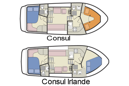 Consul Hausbootvermietung ohne Führerschein auf den Flüssen und Kanälen in Frankreich