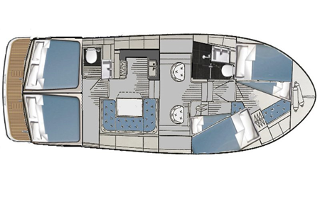 Naviga Nordica 40 Hausbootvermietung ohne Führerschein auf den Flüssen und Kanälen in Frankreich