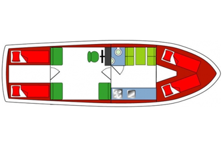 Palan Sport 950 AK Hausbootvermietung ohne Führerschein auf den Flüssen und Kanälen in Frankreich