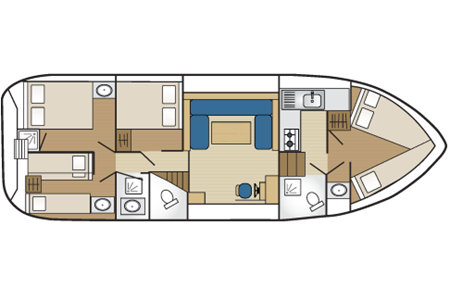 Tarpon 42 Standard Hausbootvermietung ohne Führerschein auf den Flüssen und Kanälen in Frankreich
