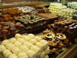 A sample of the many Belgian homemade chocolates whose reputation is second to none